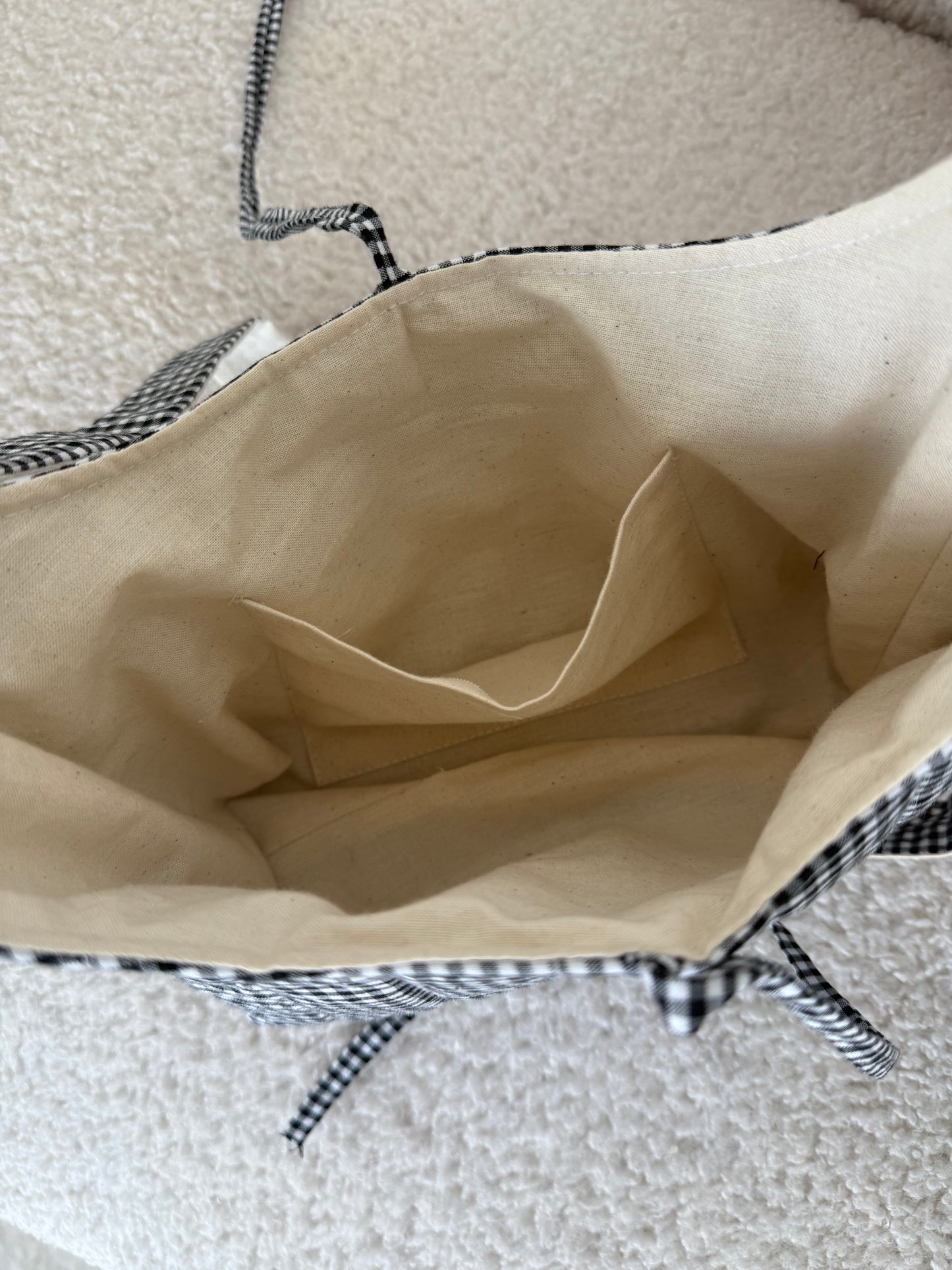 Black Gingham Shoulder Bag
