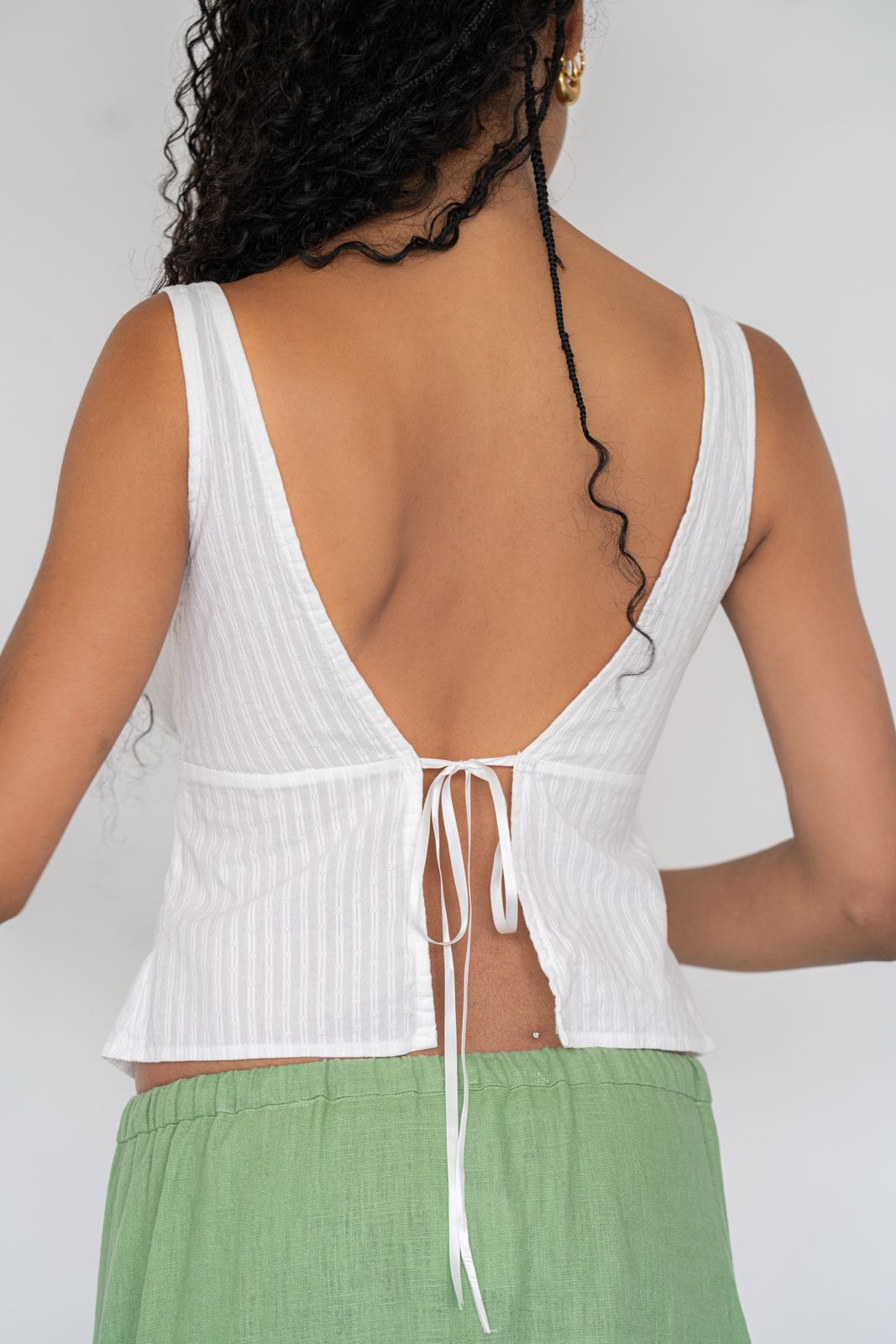 Plunge Tie-Back Top